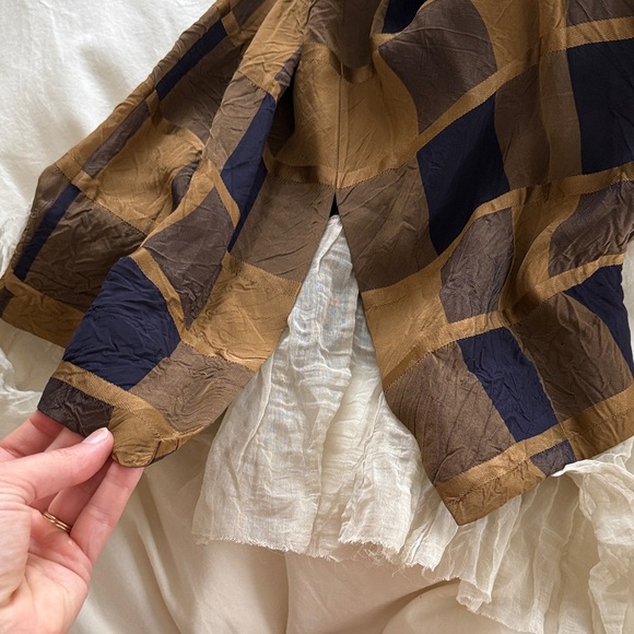 KHAITE Susanna ruffle check dress size 8 - Picture 8 of 10